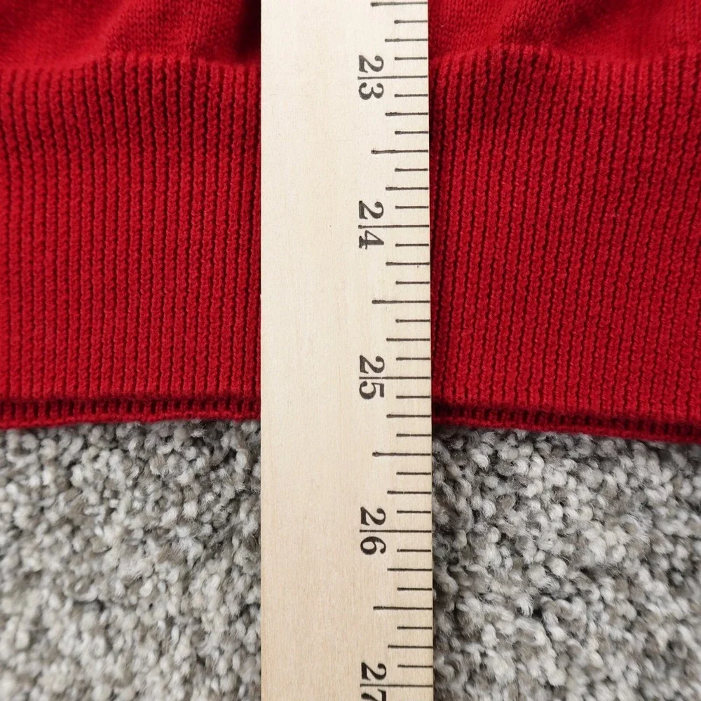 Ralph Lauren Chaps Vest Mens L Red Pullover V Neck‎ Sweater Grandpa Golf Preppy